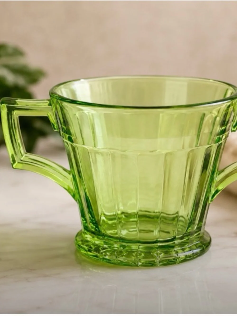 Green creamer & Sugar bowl